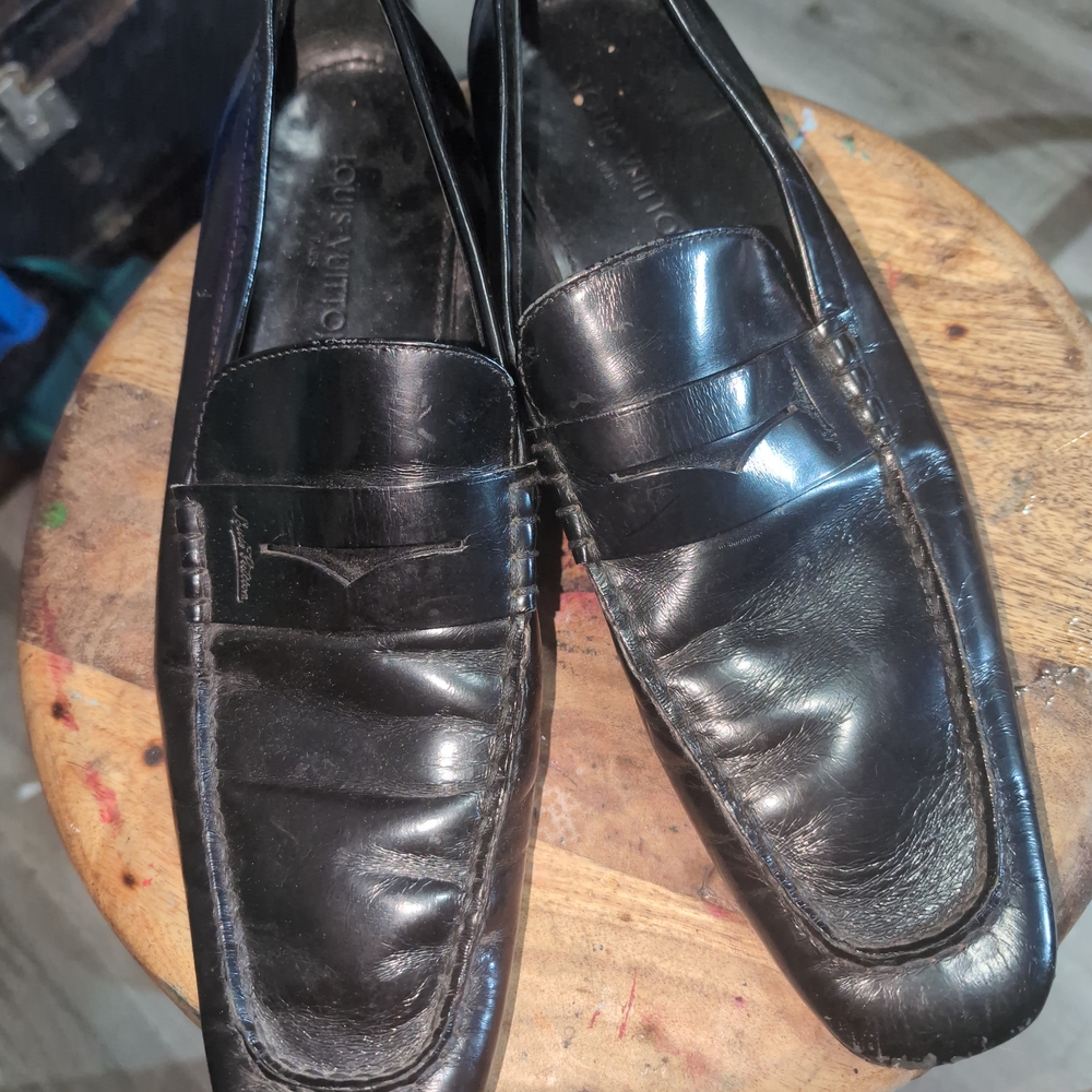 Fake It Til You Make It Authentic Louis Vuitton Leather Loafers